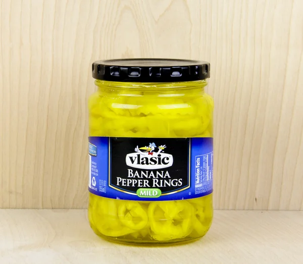 Jar of Vlasic Banana Pepper Rings — Stock Photo, Image