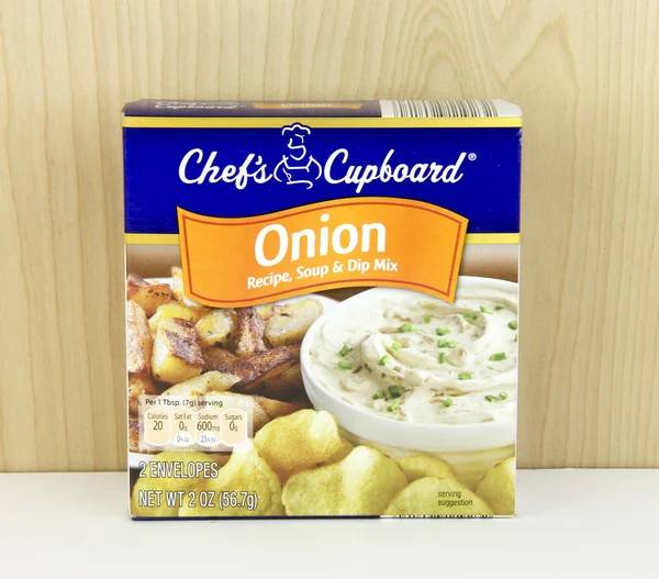 Box of Chef's Cupboard Onion Soup Mix — Stock Photo, Image