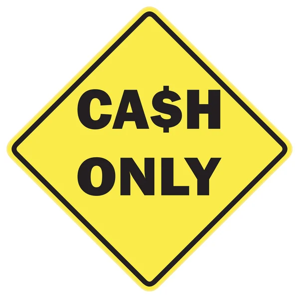 Cash only sign — Stock Photo, Image
