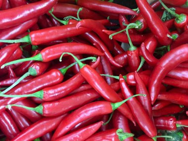 Birçok Kırmızı Biber bir Biber Arkaplanı oluşturur