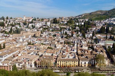 Granada İspanya 'nın kuş bakışı manzarası