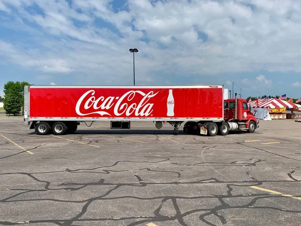 Spencer Wisconsin Estados Unidos February 2021 Coca Cola Delivery Truck — Foto de Stock