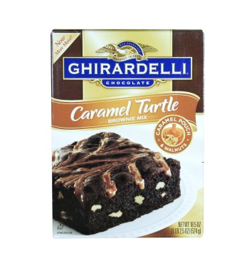 ghirardelli karamel kaplumbağa brownie kutu mix