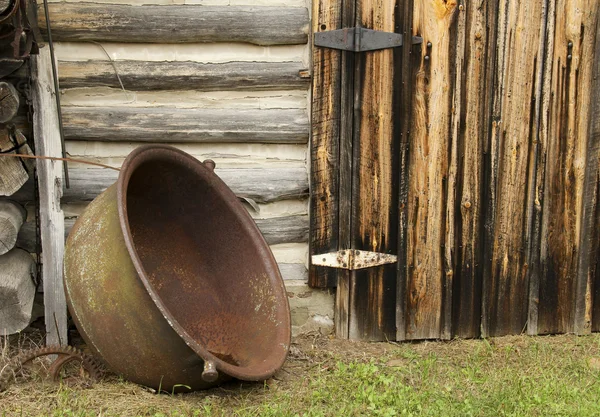 Rustic cooking pot — Stock Photo, Image