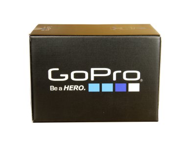 Bir kutu içinde GoPro Hero 4 gümüş fotoğraf makinesi