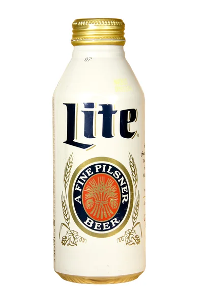 Blikje Miller Lite bier — Stockfoto