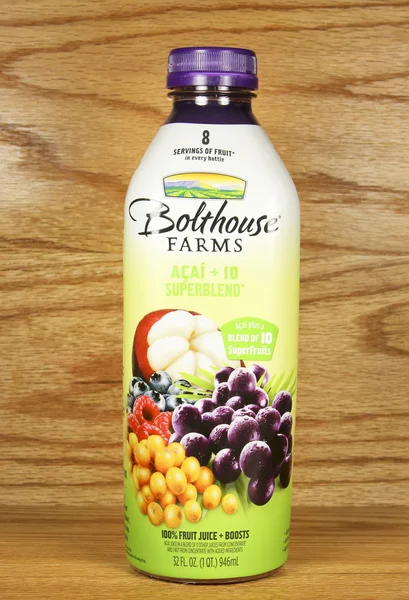 Bottle of Bolthouse Farms Mango Superblend Juice — Stock Photo, Image