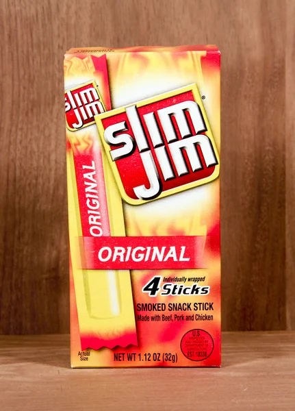 Pudełko Slim Jim Snack laski — Zdjęcie stockowe