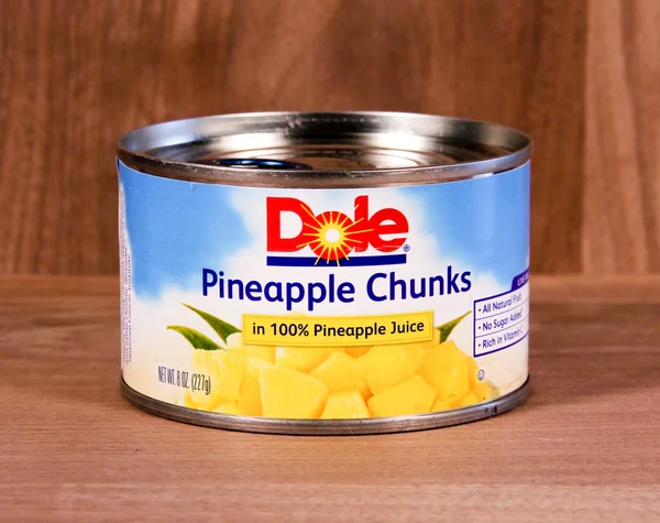 Can of Dole Pezzi di ananas — Foto Stock