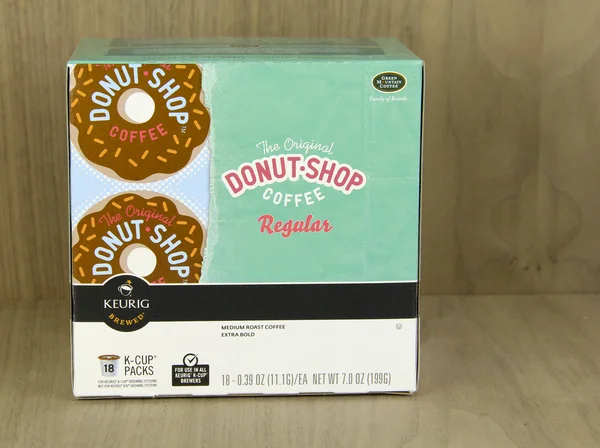 Box of Donut Shop Coffee K-Cup Packs — Stock Photo, Image