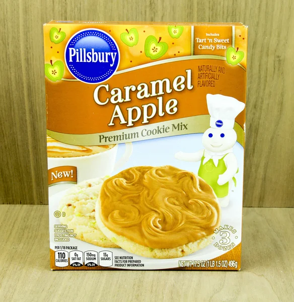 ピルスベリー カーメル アップル クッキー ミックスの箱 — ストック写真