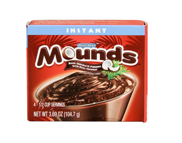Caja de Montañas de Chocolate y Pudín de Coco — Foto de Stock