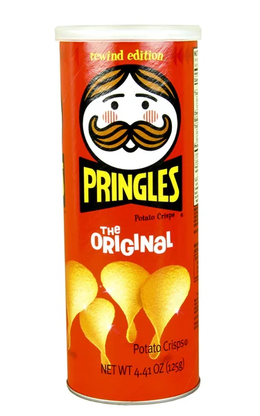 프링글스 감자칩의 컨테이너 — 스톡 사진