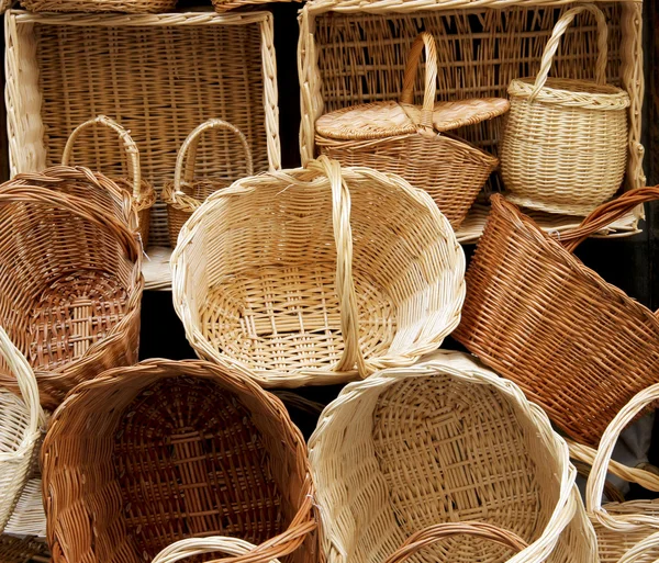 Wicker Basket Background — Stock Photo, Image