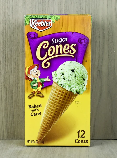 Caixa de Keebler Sugar Cones — Fotografia de Stock