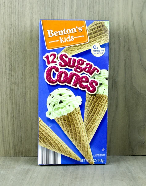 Caixa de Cones de Açúcar da Benton — Fotografia de Stock
