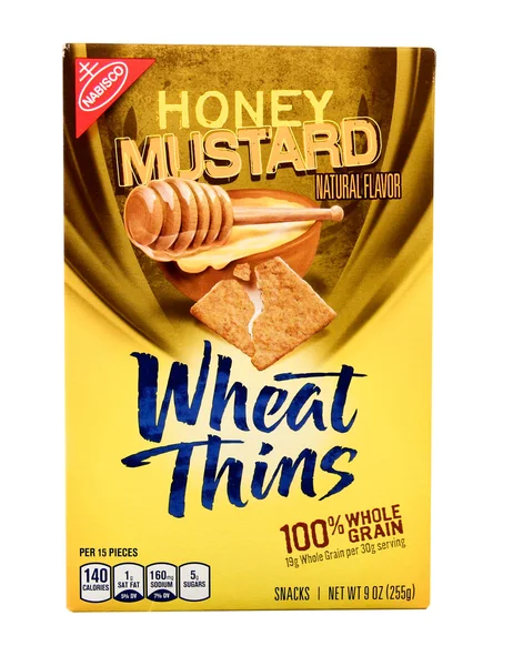 Box of Nabisco Honey Mustard Wheat Thins — Stock Photo, Image