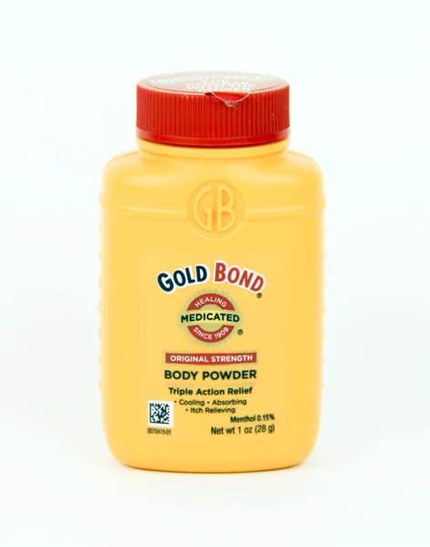 Botella de polvo corporal de bonos de oro — Foto de Stock