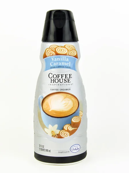 Bottle of Coffee House Vanilla Caramel Coffee Creamer — Stock Photo, Image