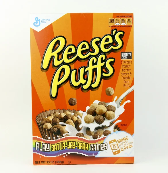 Scatola di cereali soffi di General Mills Reese — Foto Stock