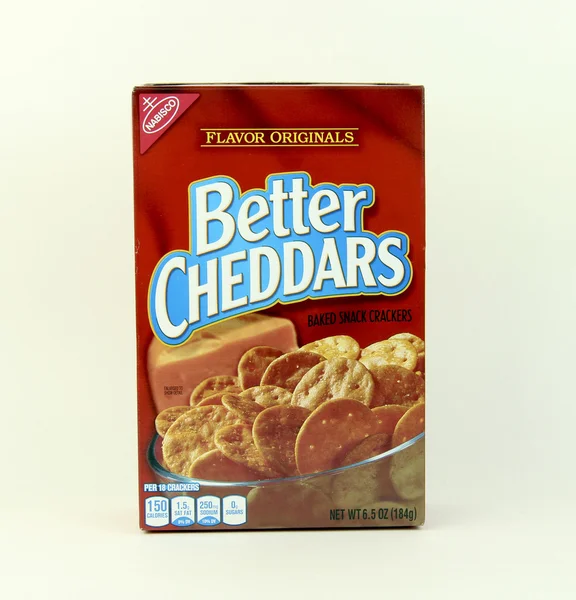 Коробка Nabisco Better Cheddars Snack — стоковое фото