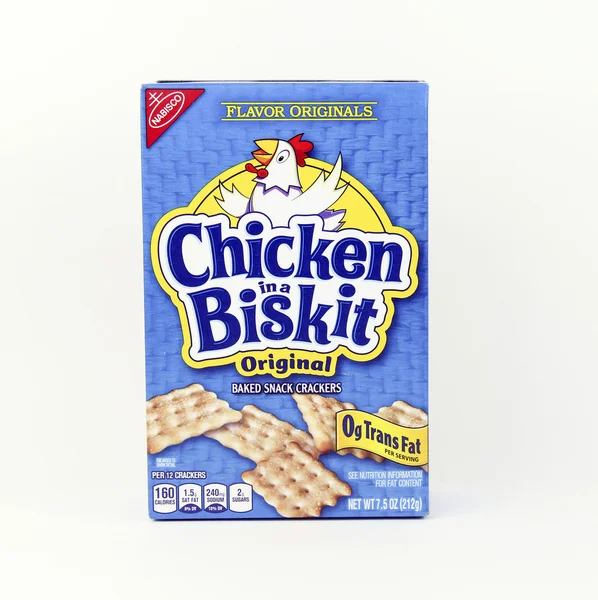 Scatola di pollo Nabisco in un cestino Snack Crackers — Foto Stock