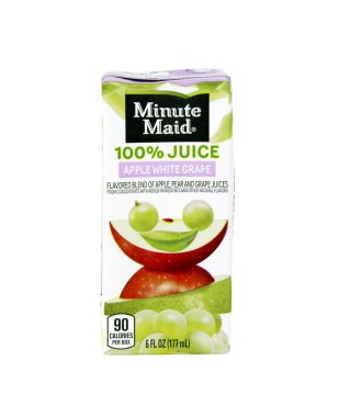 Dakika hizmetçi elma kutu beyaz üzüm suyu