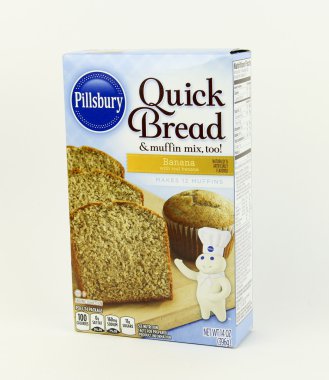 Kutusu Pillsbury hızlı ekmek muz kek karışımı