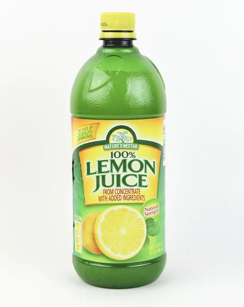 大自然的花蜜瓶柠檬汁 — 图库照片