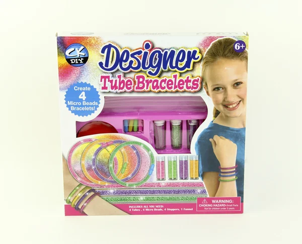 Creatieve kinderen ontwerper buis armbanden Kit — Stockfoto