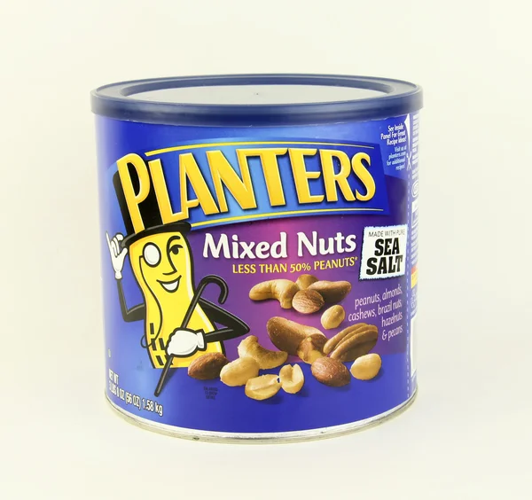 Can of Planters Mixed Nuts — Stock Photo, Image