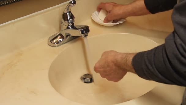 Prawidłowe mycie higiena rąk — Wideo stockowe