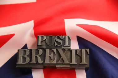 İngiltere bayrak metal Brexit kelime sonrası