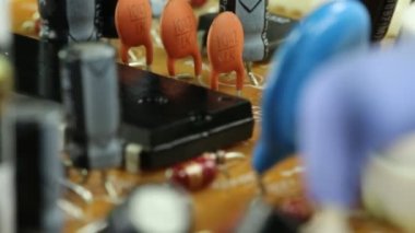 Microcircuit çip ile elektronik bileşenler