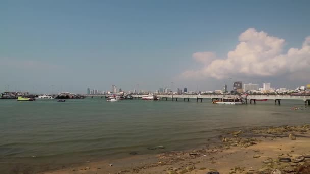 Pattaya bay, Gulf of Siam — Stock Video