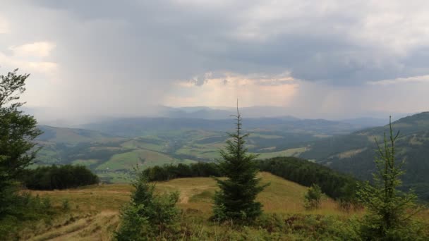 Thundery przodu i uderzenie pioruna — Wideo stockowe