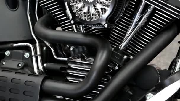 Harley Davidson Motosiklet otomotiv-Show'da — Stok video