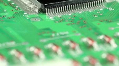 Microcircuit çip ile elektronik bileşenler