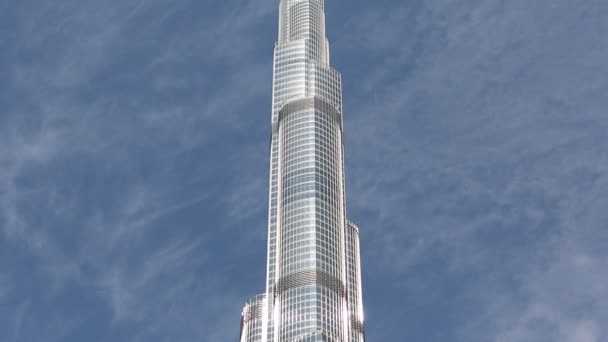 Burj Khalifa, Dubai, Emiratos Árabes Unidos — Vídeo de stock