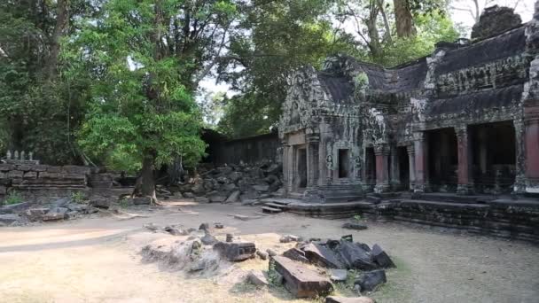 Храм Ангкор Том в Сиемреапе — стоковое видео