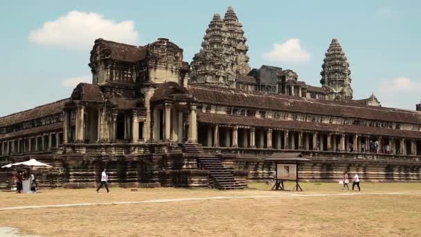 Angkor wat templo en cambodia — Vídeo de stock