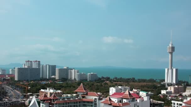 Vista de la ciudad de Pattaya — Vídeo de stock