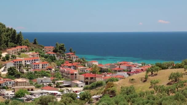 Nea Skioni village, Grécia — Vídeo de Stock