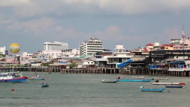 Vista panorámica de la ciudad de Pattaya — Vídeos de Stock