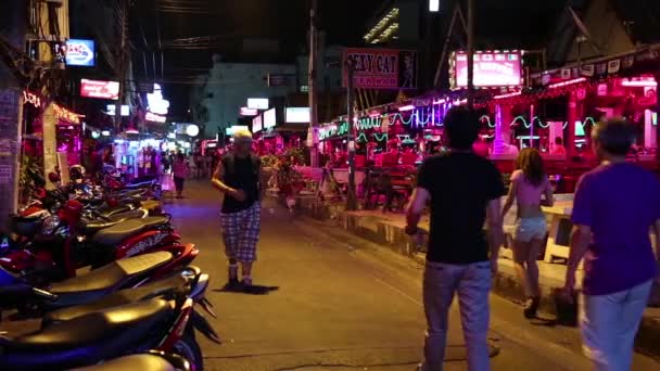Distretto a luci rosse a Pattaya, Thailandia — Video Stock