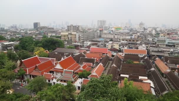 Panorama över Bangkok downtown. — Stockvideo