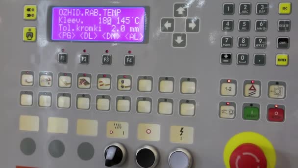 Control panel at enterprise — Stock Video