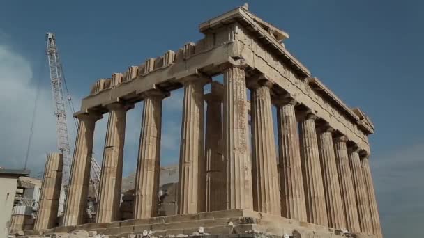 Parthenon - antique temple in Greece — Stock Video