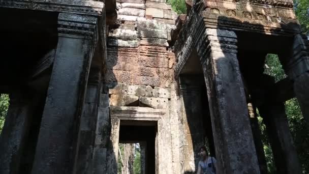 Angkor thom Tempelanlage, Kambodscha — Stockvideo