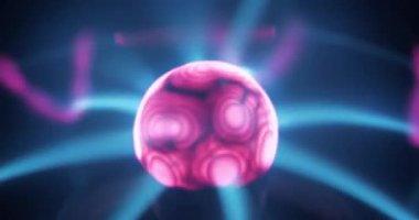 İçinde soy gaz bulunan plazma küresi ve iç küreden dış küreye kadar uzanan lifler. Elektromanyetik etkileşimler parlayan liflerden sorumludur. Aynı zamanda iyonlaştırıcı olarak çalışıyor.